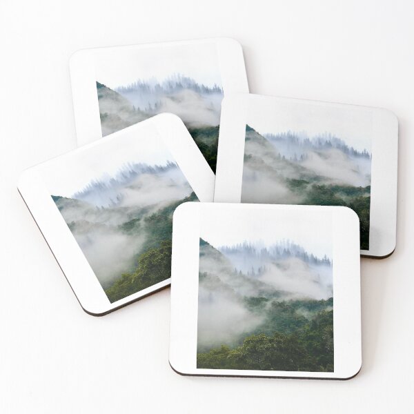 Item preview, Forest Tree Tops In clouds and Mist Photographic Print designed and sold by Mother-Nature65.
