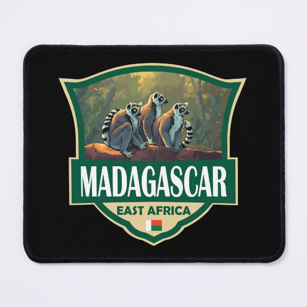 Item preview, Madagascar Illustration Retro Badge designed and sold by KrisSidDesigns.