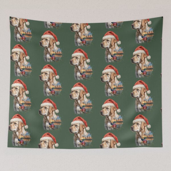 Item preview, Yellow Labrador Santa and Wood Ducks designed and sold by LifeCrush.