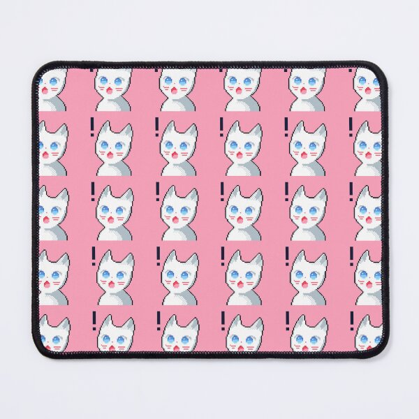 Item preview, Pixel art impressed cat white designed and sold by PixelYonah.