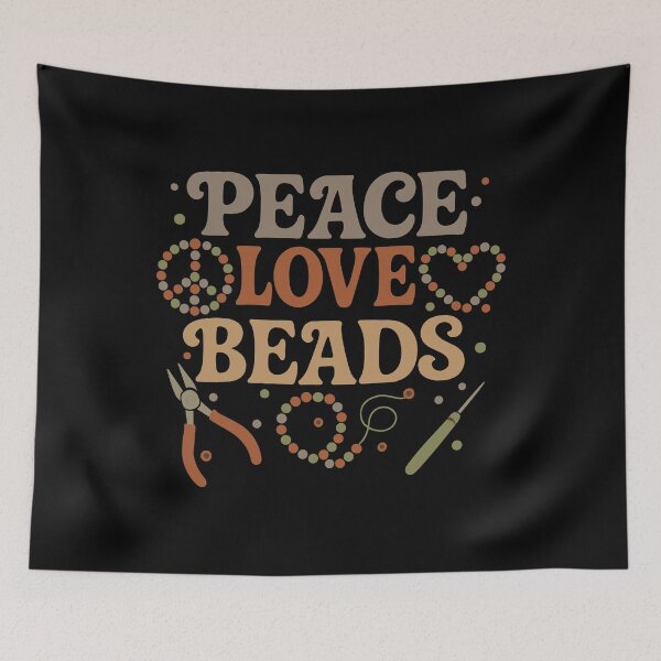 Item preview, Beading Peace Love Beads Retro Jewelry Making Craft Fun designed and sold by Darling DeDe.