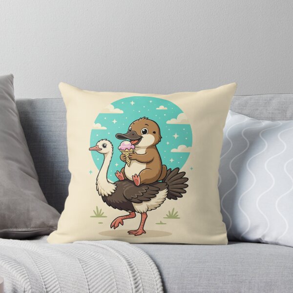 Item preview, Animal Adventure Friends – Platypus & Ostrich Ice Cream Shirt designed and sold by FinlayMcNevin.