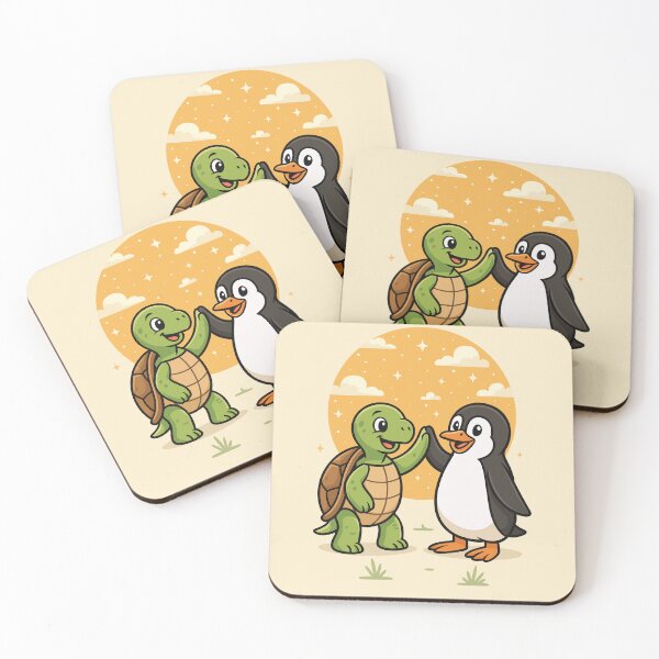 Item preview, Animal Adventure Friends – Cute Turtle & Penguin Friendship Shirt designed and sold by FinlayMcNevin.