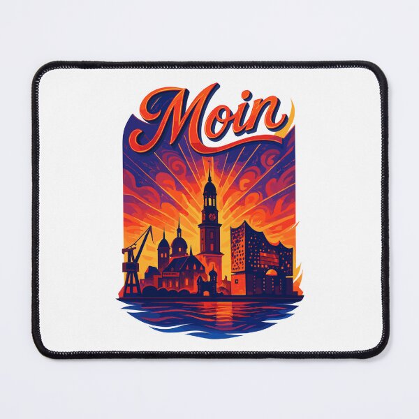 Item preview, Hamburg Moin City Silhouette Splendor Hamburger Michel Elbe Gift designed and sold by Pineapple-Tree.