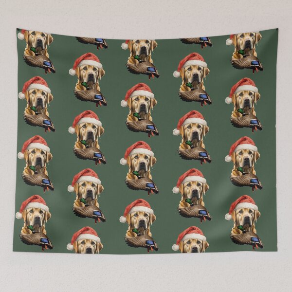 Item preview, Yellow Labrador Santa and Flying Mallard designed and sold by LifeCrush.