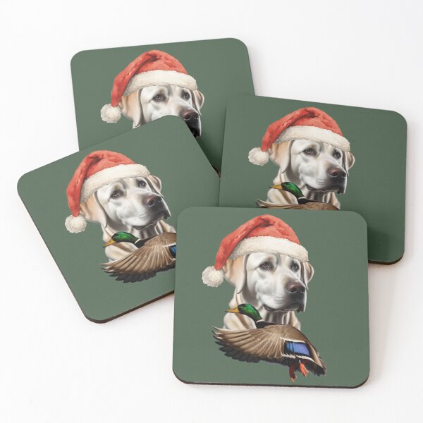 Item preview, White Labrador Santa and Flying Mallard designed and sold by LifeCrush.