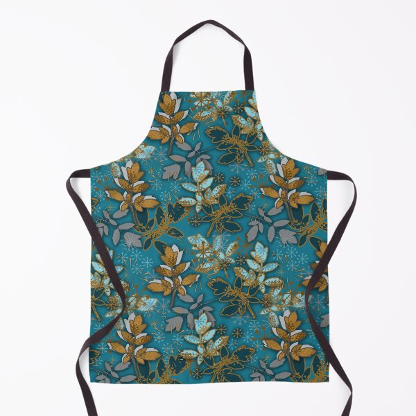 Item preview, Rich Dark Teal Leaves Seamless Repeat designed and sold by Sharon Schwalbe.