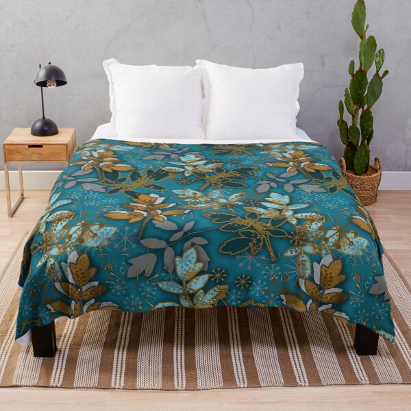 Item preview, Rich Dark Teal Leaves Seamless Repeat  designed and sold by Sharon Schwalbe.