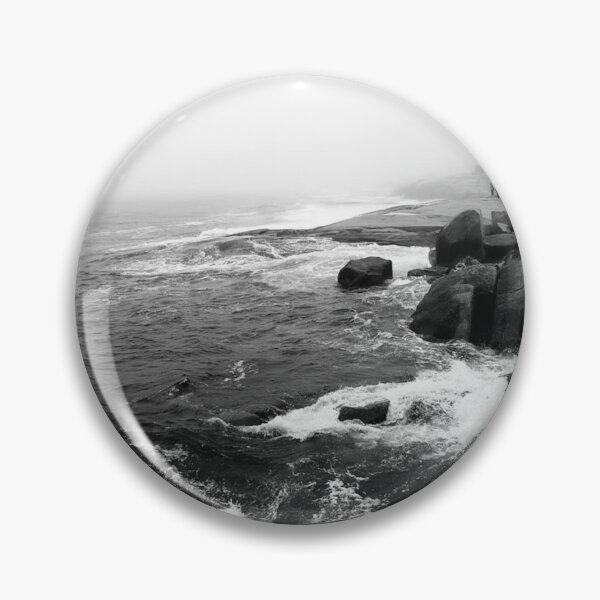 Item preview, Sea Crashing Against Rocks Black and White Photographic Print designed and sold by Mother-Nature65.