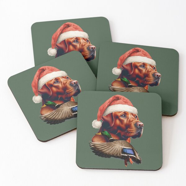 Item preview, Fox Red Labrador Santa and Flying Mallard designed and sold by LifeCrush.