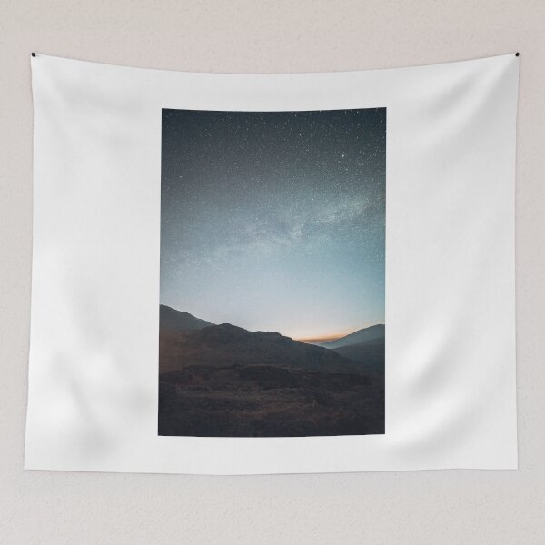 Item preview, Night Sky Over Rocky Landscape Photographic Print designed and sold by Mother-Nature65.