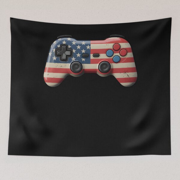 Item preview, Retro Vintage Gaming Controller Usa Flag Gamer Men Boys designed and sold by clothesy7.