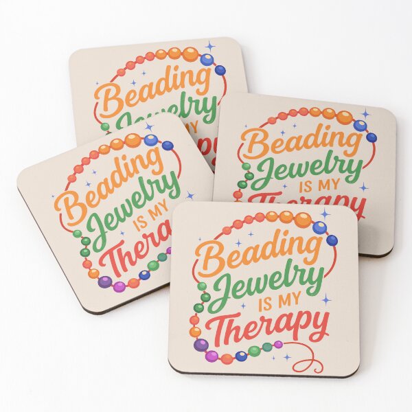 Item preview, Beading Jewelry is My Therapy Fun Design for Bead Lovers - Red designed and sold by Darling DeDe.