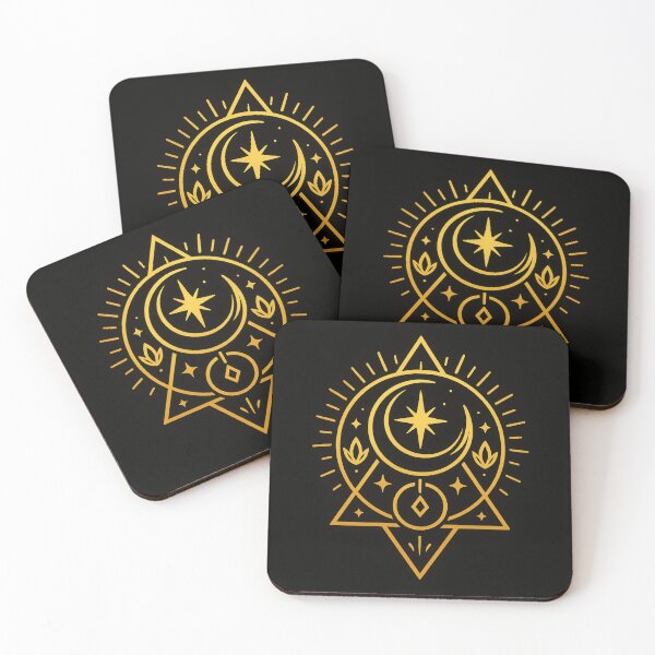 Item preview, Golden Celestial Luck Charm Emblem Art designed and sold by HiteshArt111.