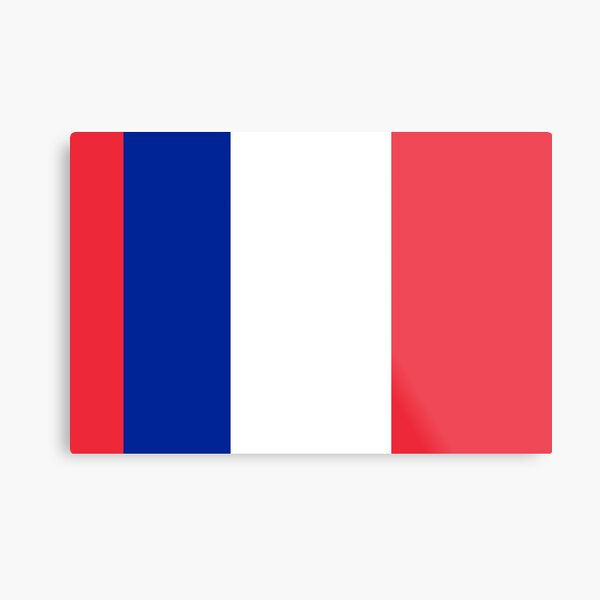 Red Blue White Red French Flag Metal Print