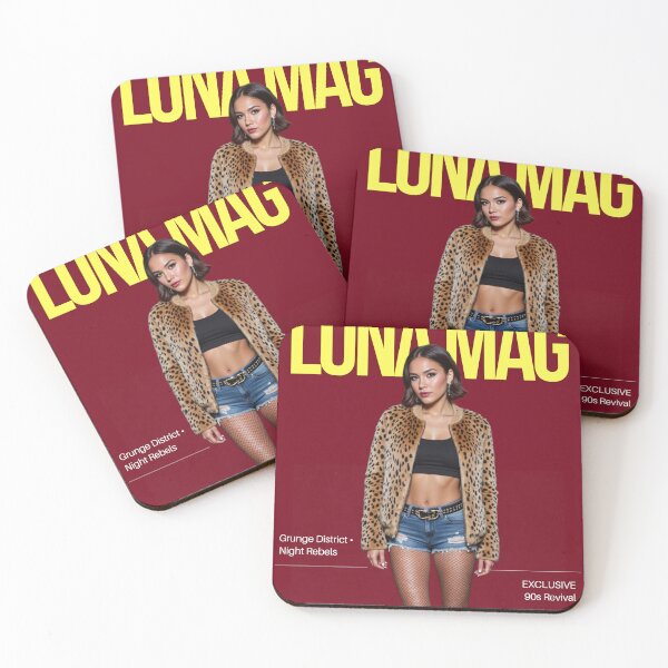 Item preview, Luna Mag Poster – Bold Alt Girl Style, Denim Shorts & Animal Print, Fake Magazine Cover designed and sold by MetaModel Studio.