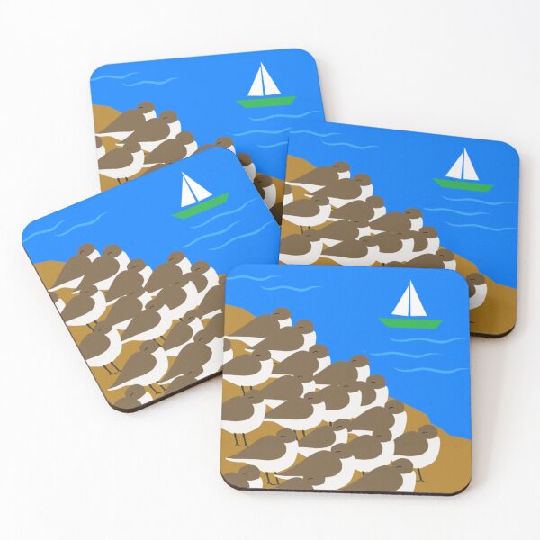 Item preview, Dunlins on a beach designed and sold by Marju Rose.