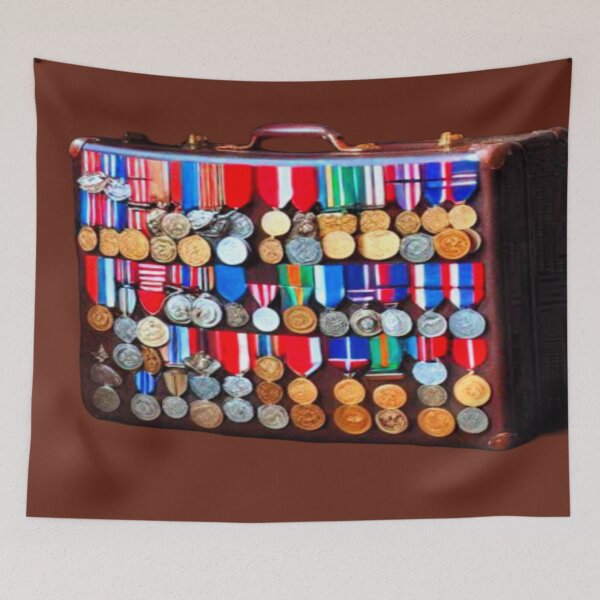 Item preview, Case of Honor: Vintage Suitcase Display of Military Awards designed and sold by daweave77.