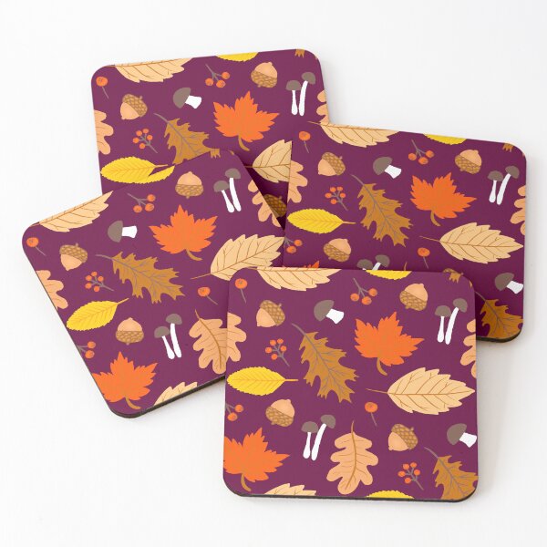 Item preview, Burgundy Fall Foliage Pattern designed and sold by Julie Erin Designs.