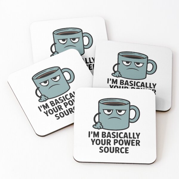 Item preview, Funny Coffee Mug | Sarcastic Caffeine Humor – “I’m Basically Your Power Source” designed and sold by Moodzu.