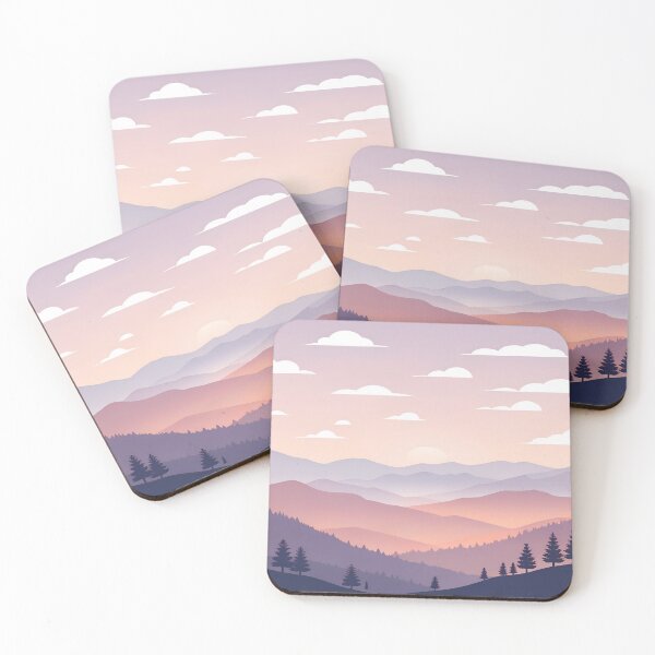 Item preview, Minimalist Dawn Mountain Scene designed and sold by Bionson Art.