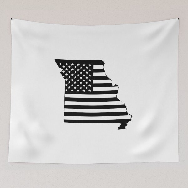 Item preview, Missouri USA Flag Silhouette – Stars and Stripes State Outline designed and sold by Paper Drip.