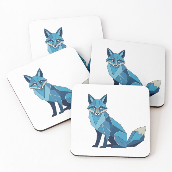 Item preview, Geometric Blue Fox Modern Abstract Art designed and sold by Zentria.