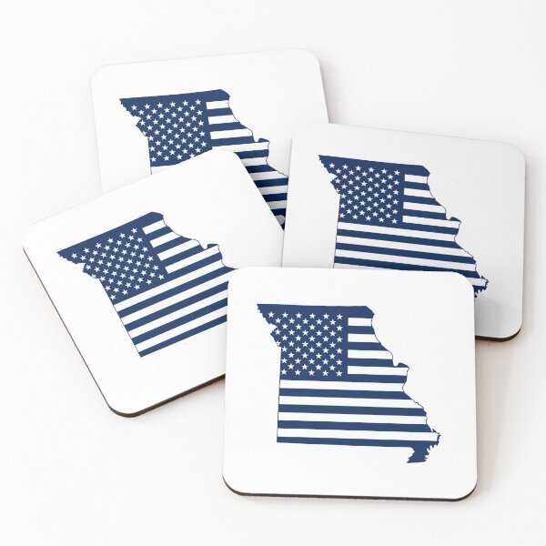 Item preview, Missouri USA Flag Silhouette – Stars and Stripes State Outline designed and sold by Paper Drip.
