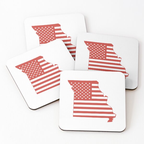 Item preview, Missouri USA Flag Silhouette – Stars and Stripes State Outline designed and sold by Paper Drip.