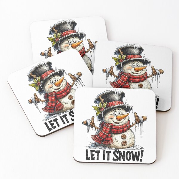 Item preview, Let It Snow -Comic Style Snowman Illustration designed and sold by DariusZD.