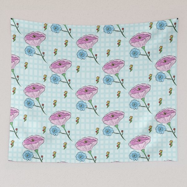 Item preview, Tender Vintage pink and blue sweet spring florals designed and sold by Chercheryellow.