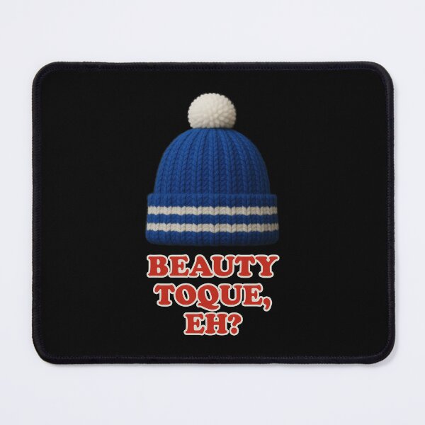 Item preview, Beauty Toque Eh? – Retro Great White North Style Canadian Winter Humour in Blue and White designed and sold by CrazyKong.
