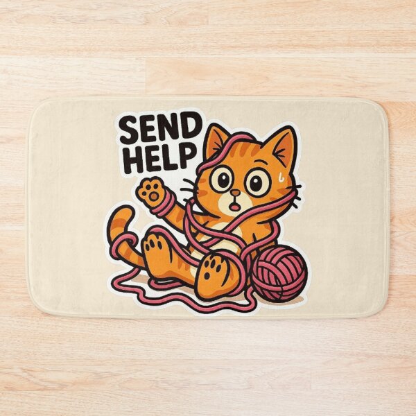 Item preview, Send Help Yarn Cat designed and sold by MiLaKK.
