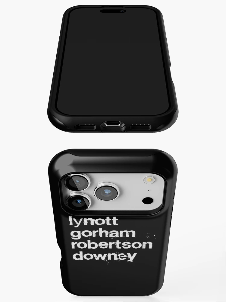 Thumbnail 3 of 4, iPhone Case, Thin Lizzy Rough Textured Names Layout designed and sold by conleyrobinso.