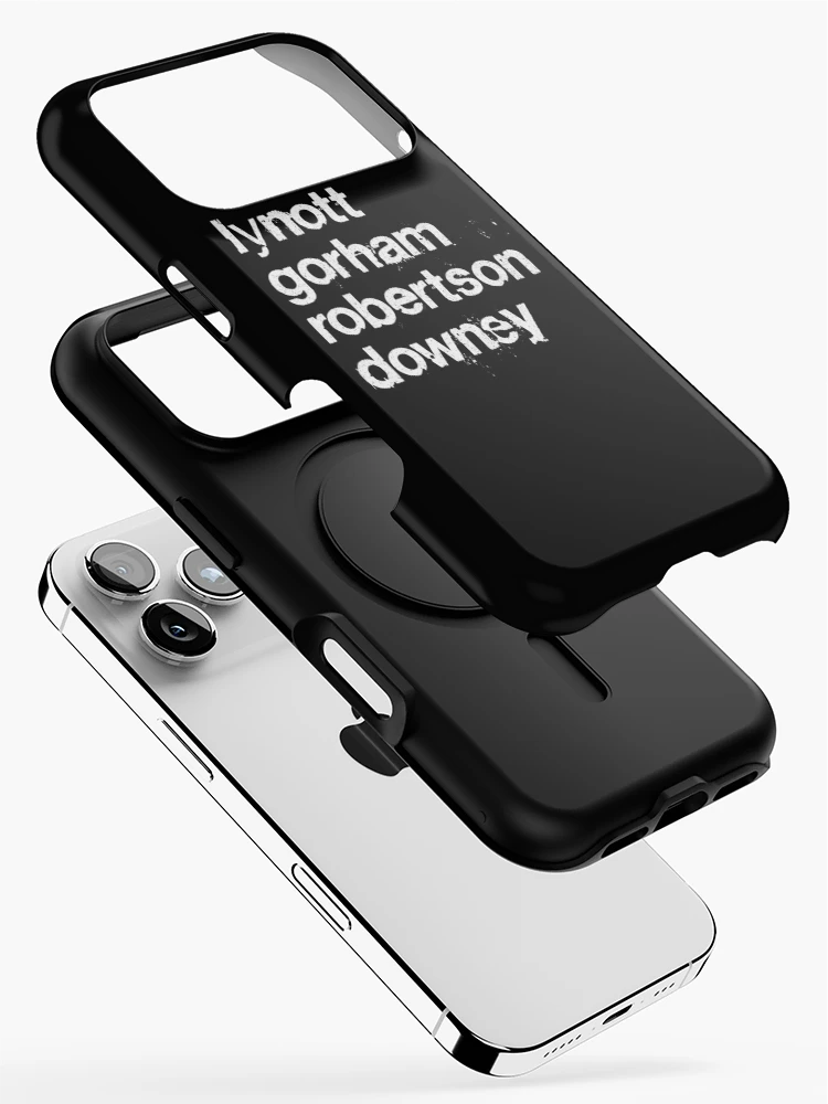 Thumbnail 2 of 4, iPhone Case, Thin Lizzy Rough Textured Names Layout designed and sold by conleyrobinso.