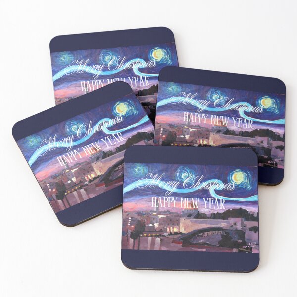 Item preview, Merry Christmas Happy new Year at starry night in Jerusalem designed and sold by artshop77.