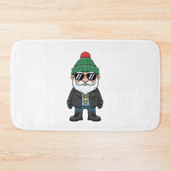 Item preview, Green Santa Gnome with Sunglasses – Cool Christmas Artwork designed and sold by MiszungART.