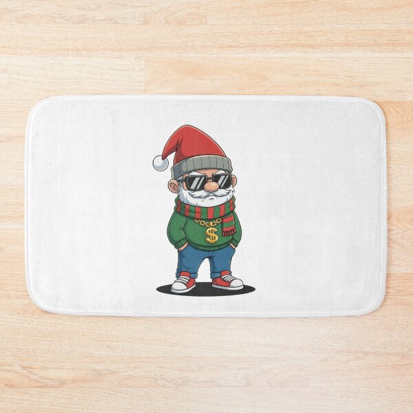 Item preview, Money Sign Santa Gnome in Green – Christmas Street Art" designed and sold by MiszungART.