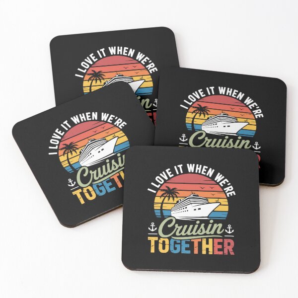 Item preview, "I Love It When We're Cruisin Together with Tropical Cruise Ship Sunset Design" designed and sold by Gogetgiggles.