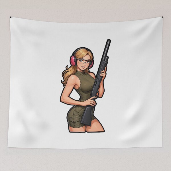 Item preview, Shotgun Girl – Beauty with Firepower designed and sold by RAWLIFEGRAPHIC.