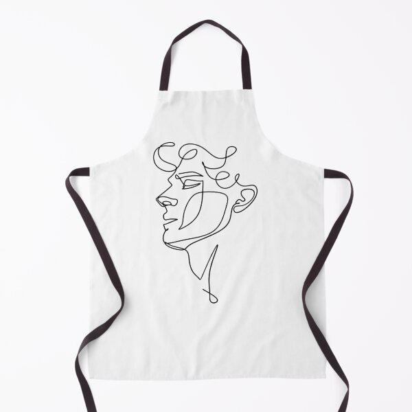Item preview, Minimalist One Line Art: Curly Haired Male Portrait designed and sold by ZentroShop.