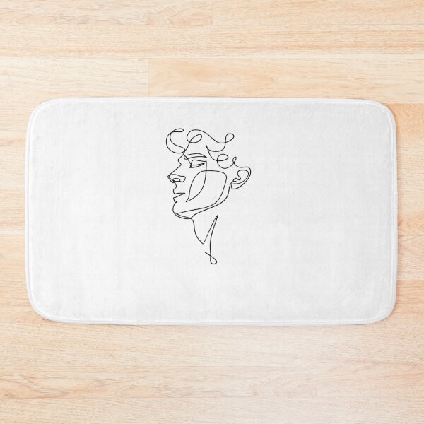 Item preview, Minimalist One Line Art: Curly Haired Male Portrait designed and sold by ZentroShop.