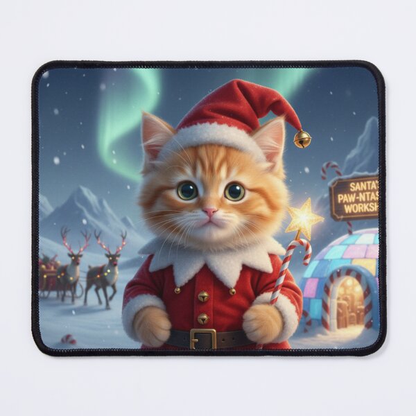 Item preview, Santa Cat in a Winter Wonderland designed and sold by GrafixLabArt.