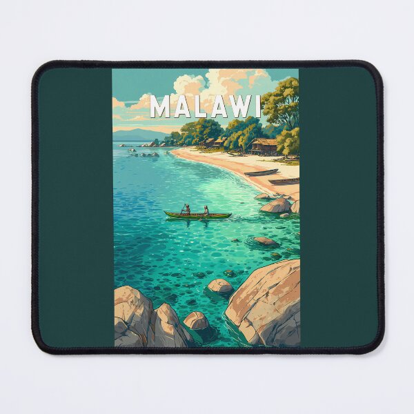 Item preview, Malawi Illustration Travel Art Vintage designed and sold by KrisSidDesigns.