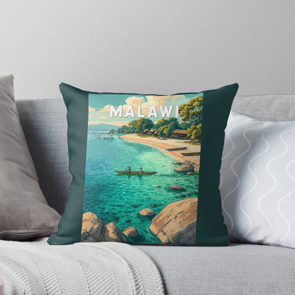 Item preview, Malawi Illustration Travel Art Vintage designed and sold by KrisSidDesigns.