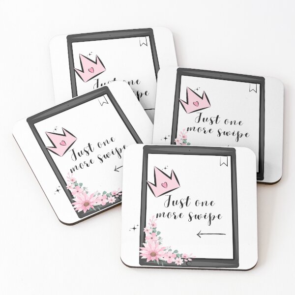 Item preview, Just one more chapter | emotional support kindle with pink flowers and a crown designed and sold by Nyxander's Bookish Catalogue.