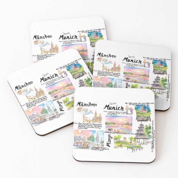 Item preview, Munich Bavaria in a Day Travel Sketches and Memories Art - English Version designed and sold by artshop77.