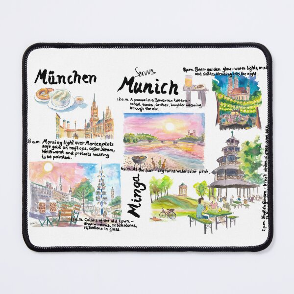 Item preview, Munich Bavaria in a Day Travel Sketches and Memories Art - English Version designed and sold by artshop77.