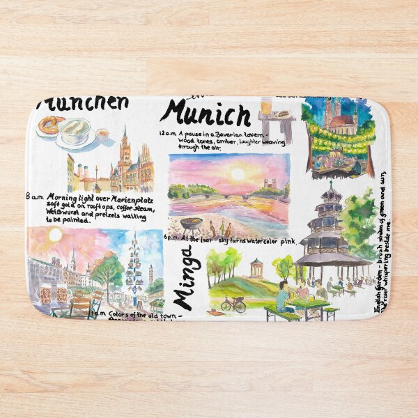 Item preview, Munich Bavaria in a Day Travel Sketches and Memories Art - English Version designed and sold by artshop77.