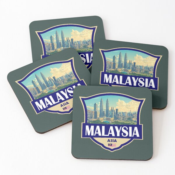 Item preview, Malaysia Illustration Retro Badge designed and sold by KrisSidDesigns.
